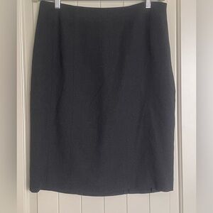 Ann Taylor Black Tailored Pencil Skirt